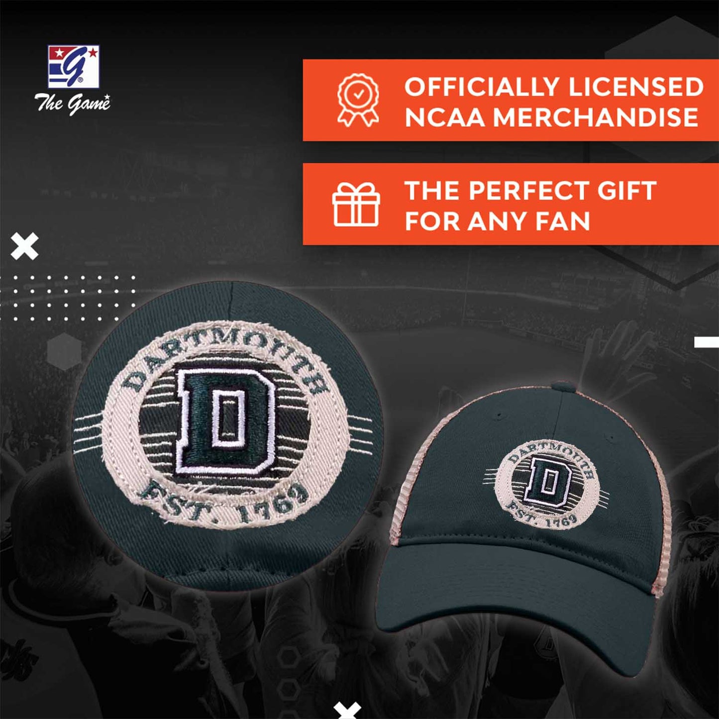 Dartmouth Big Green The Game NCAA  Patch Meshback Snapback Hat - Green