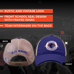 DePaul Blue Demons The Game NCAA  Patch Meshback Snapback Hat - Navy