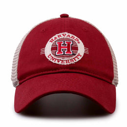 Harvard Crimson The Game NCAA  Patch Meshback Snapback Hat - Maroon