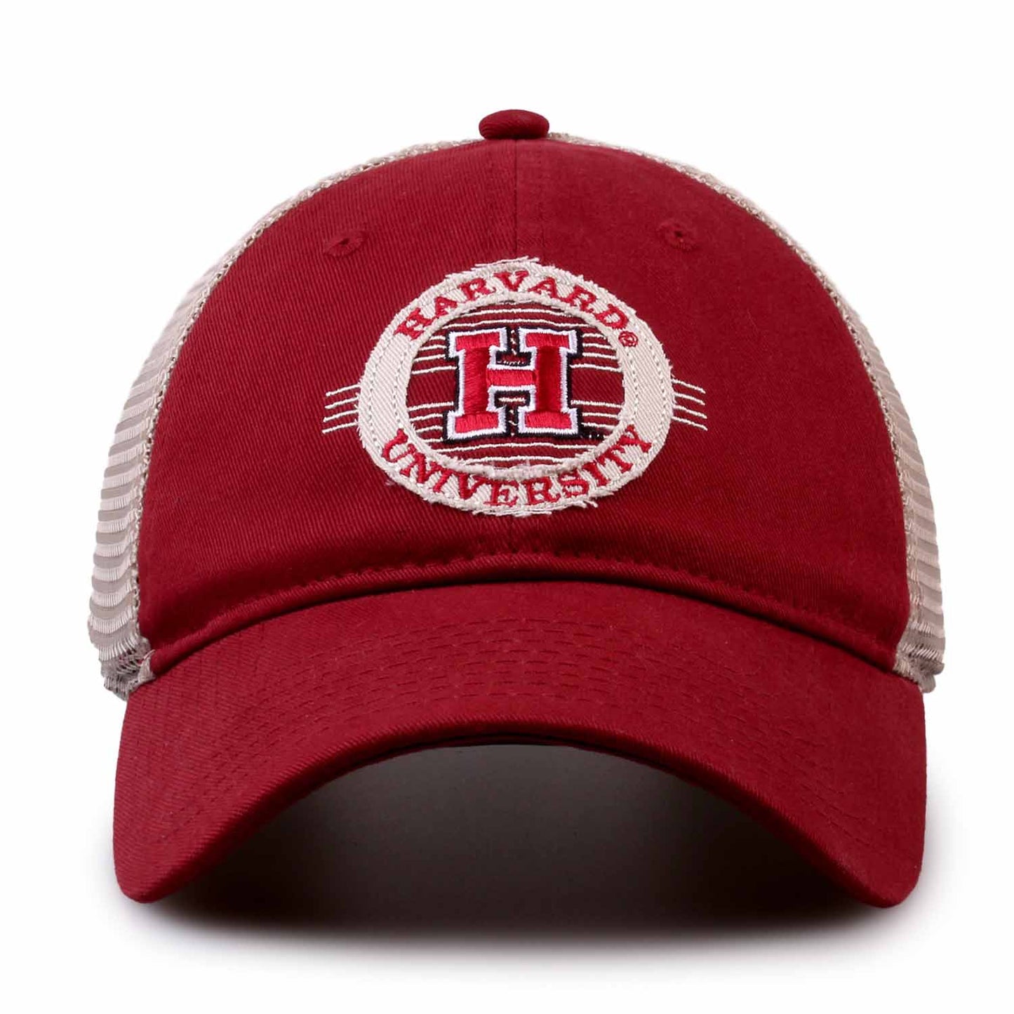 Harvard Crimson The Game NCAA  Patch Meshback Snapback Hat - Maroon