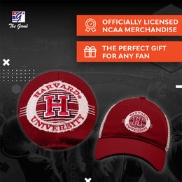 Harvard Crimson The Game NCAA  Patch Meshback Snapback Hat - Maroon