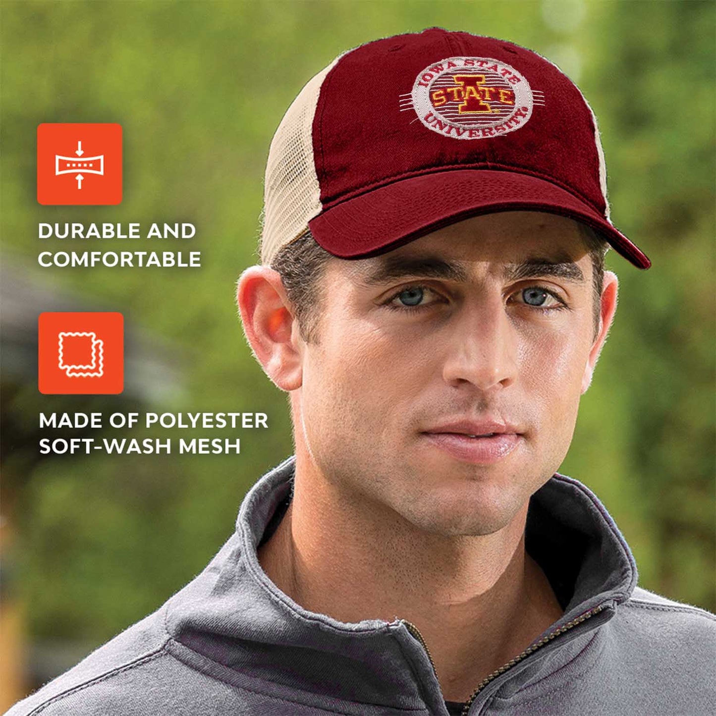 Iowa State Cyclones The Game NCAA  Patch Meshback Snapback Hat - Cardinal