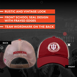 Indiana Hoosiers The Game NCAA  Patch Meshback Snapback Hat - Cardinal