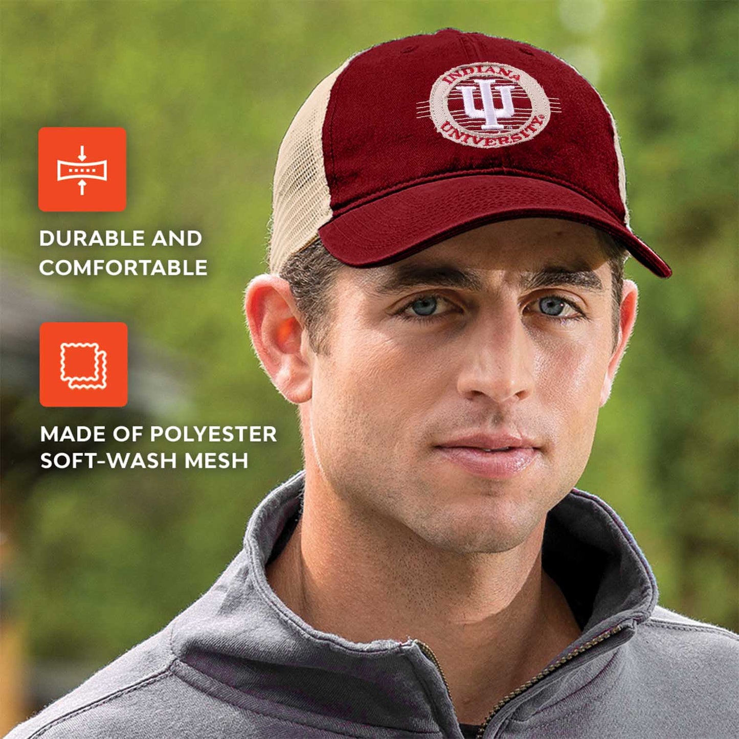 Indiana Hoosiers The Game NCAA  Patch Meshback Snapback Hat - Cardinal