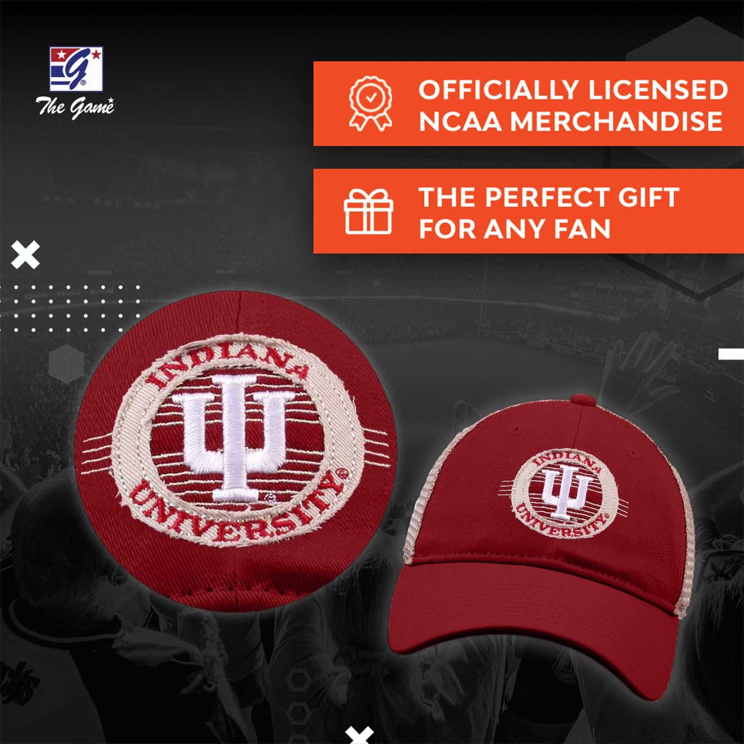 Indiana Hoosiers The Game NCAA  Patch Meshback Snapback Hat - Cardinal
