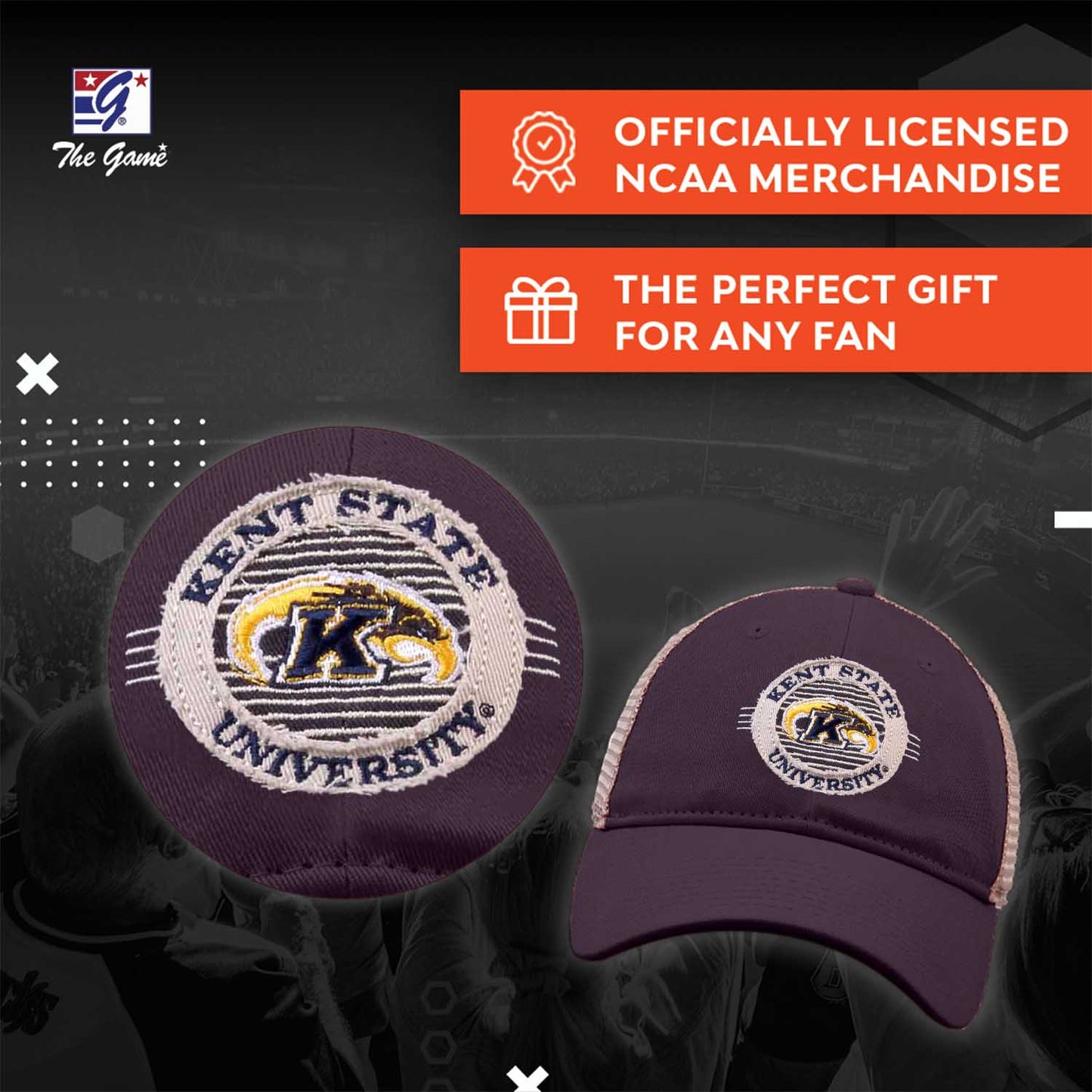 Kent State Golden Flashes The Game NCAA  Patch Meshback Snapback Hat - Navy