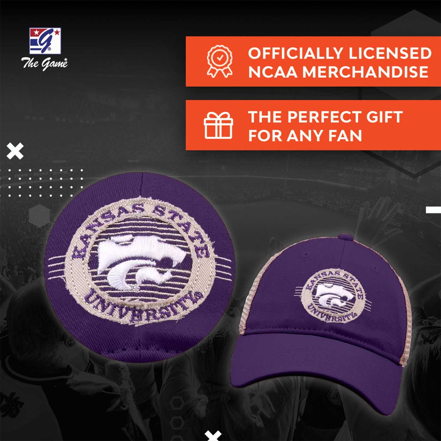 Kansas State Wildcats The Game NCAA  Patch Meshback Snapback Hat - Purple