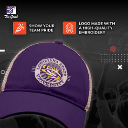 LSU Tigers The Game NCAA  Patch Meshback Snapback Hat - Purple