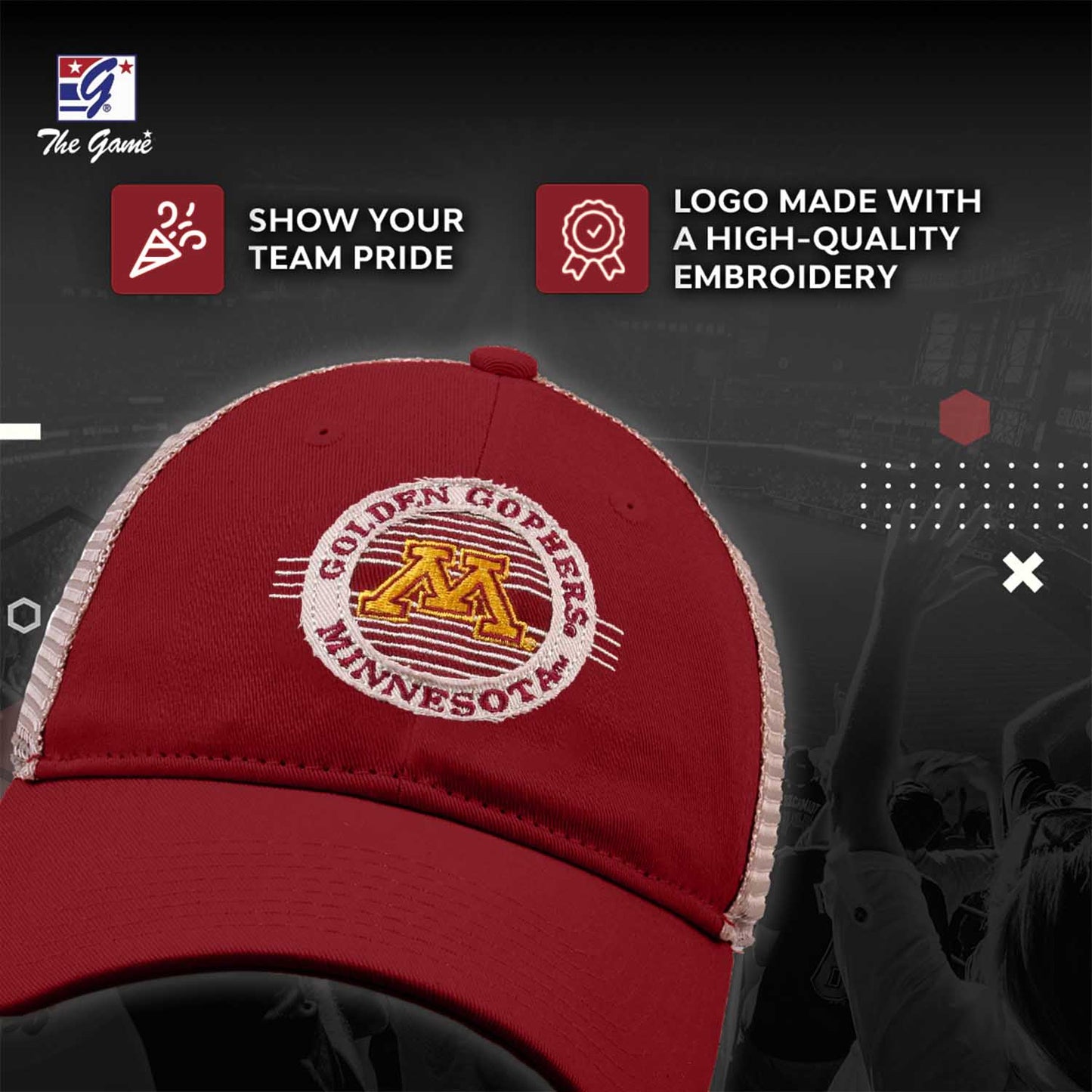 Minnesota Golden Gophers The Game NCAA  Patch Meshback Snapback Hat - Maroon