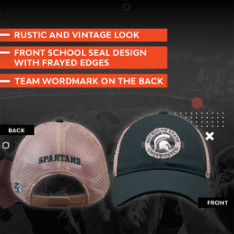 Michigan State Spartans The Game NCAA  Patch Meshback Snapback Hat - Green