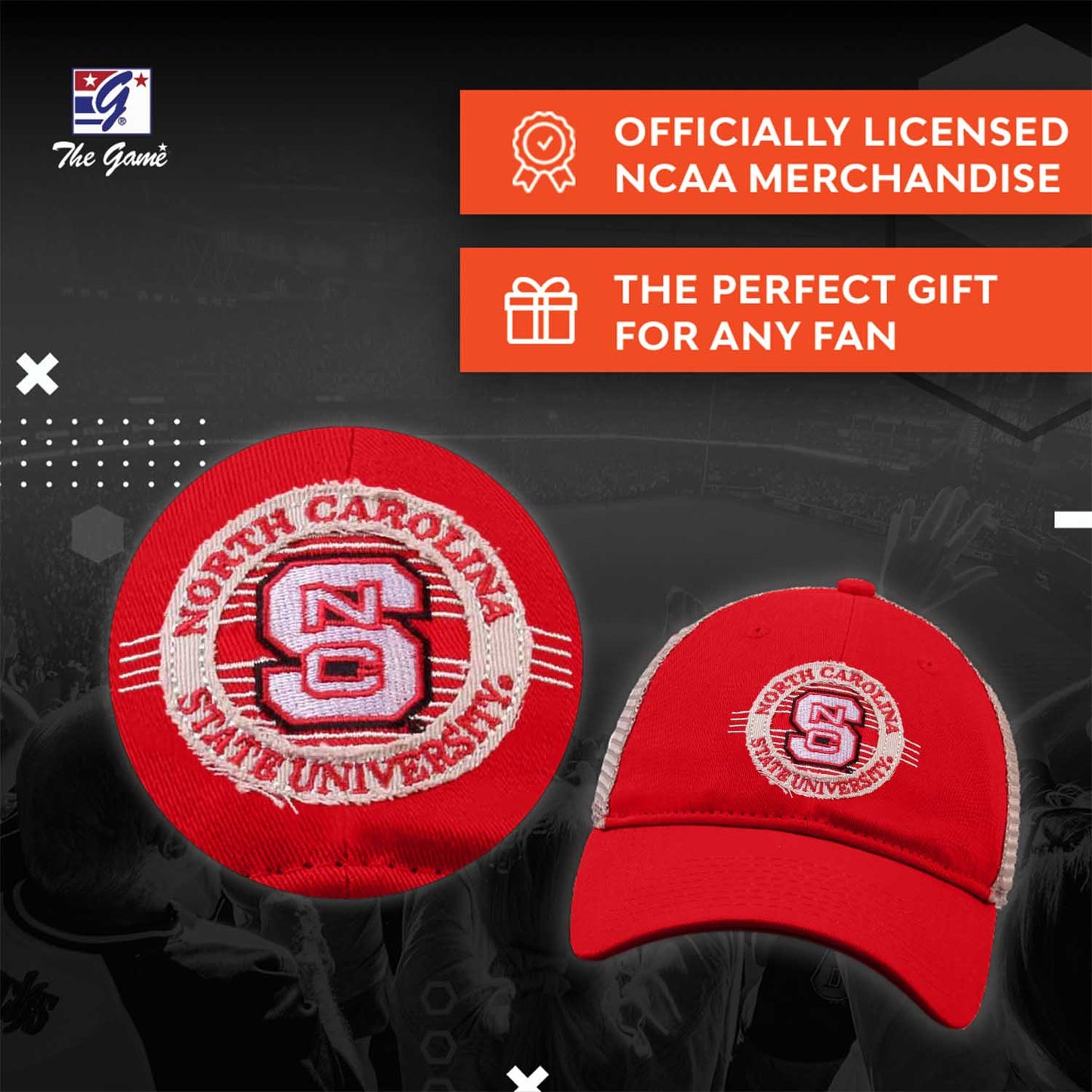 NC State Wolfpack The Game NCAA  Patch Meshback Snapback Hat - Red