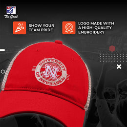 Nebraska Cornhuskers The Game NCAA  Patch Meshback Snapback Hat - Red