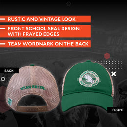 North Texas Mean Green The Game NCAA  Patch Meshback Snapback Hat - Kelly Green