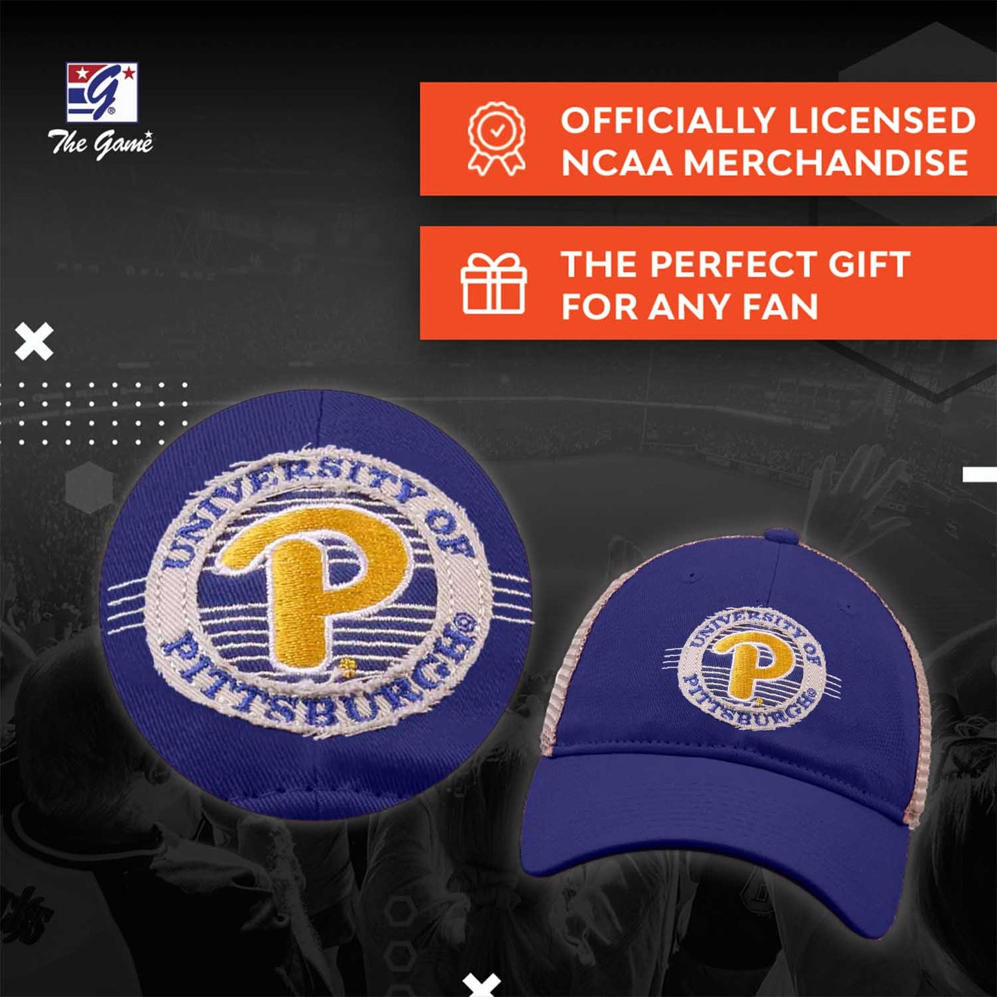 Pitt Panthers The Game NCAA Pittsburgh Panthers Patch Meshback Snapback Hat - Royal