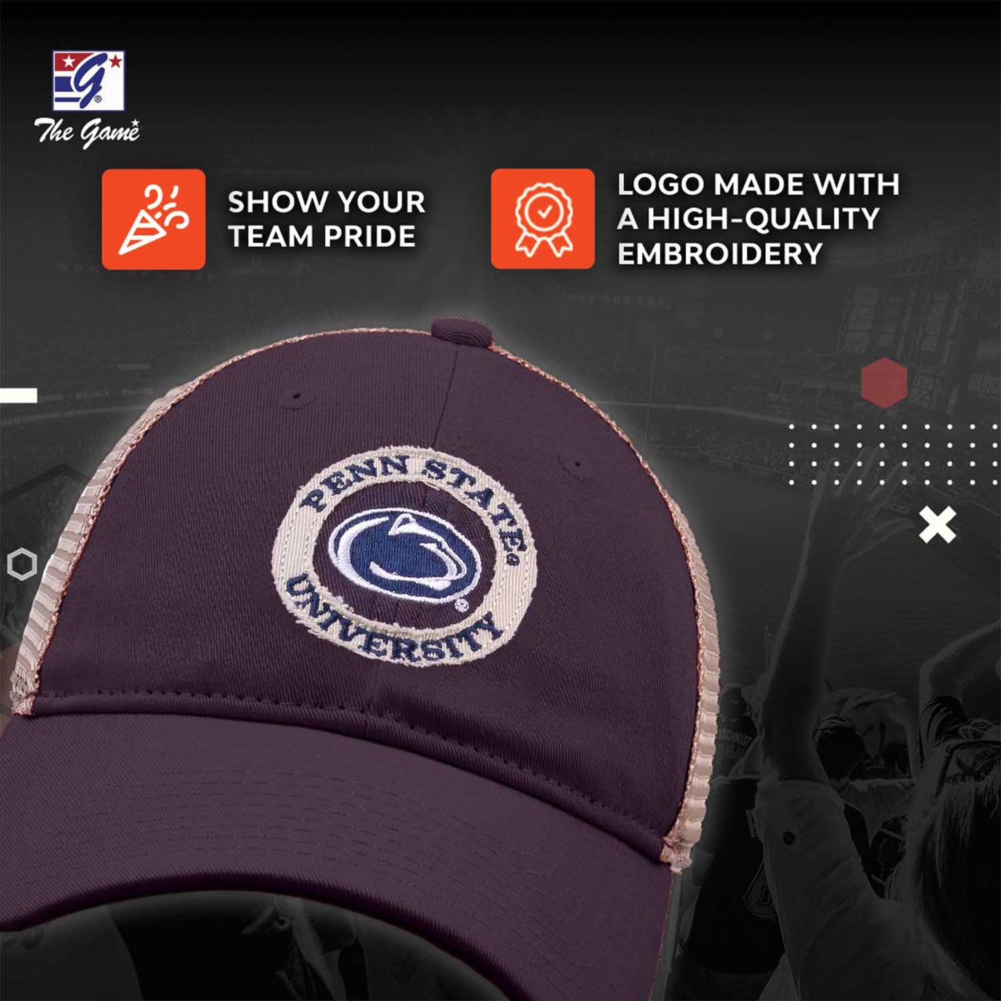 Penn State Nittany Lions The Game NCAA  Patch Meshback Snapback Hat - Navy