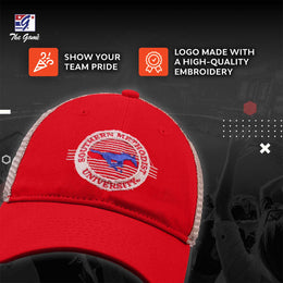 SMU Mustangs The Game NCAA  Patch Meshback Snapback Hat - Royal
