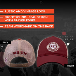 Texas A&M Aggies The Game NCAA  Patch Meshback Snapback Hat - Maroon