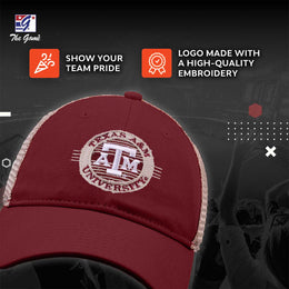 Texas A&M Aggies The Game NCAA  Patch Meshback Snapback Hat - Maroon
