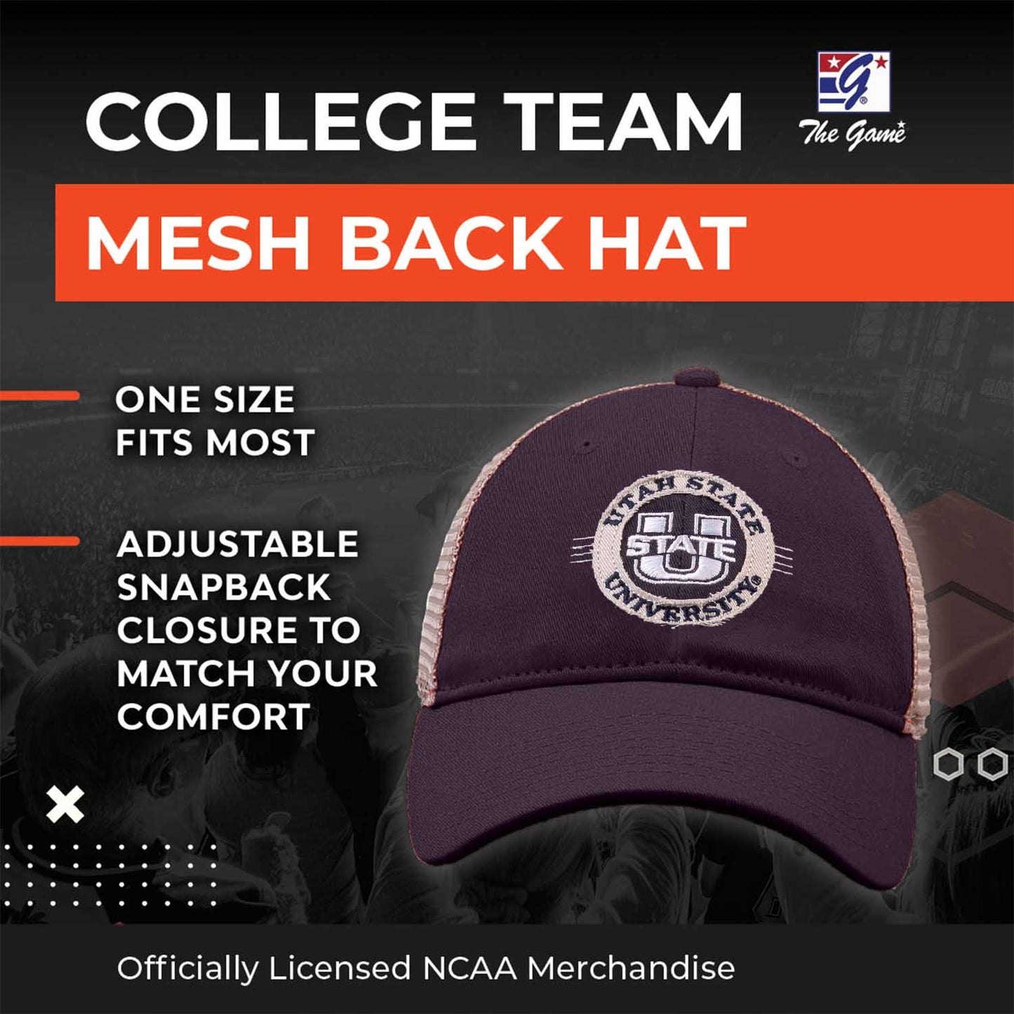 Utah State Aggies Hat With Adjustable Snapback - Navy