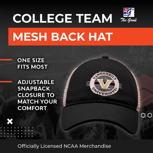 Vanderbilt Commodores The Game NCAA  Patch Meshback Snapback Hat - Black