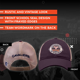 Virginia Cavaliers The Game NCAA  Patch Meshback Snapback Hat - Navy