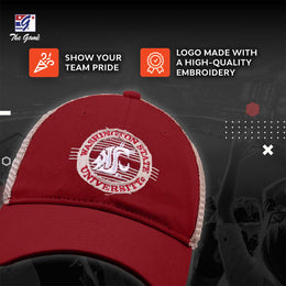 Washington State Cougars The Game NCAA  Patch Meshback Snapback Hat - Cardinal
