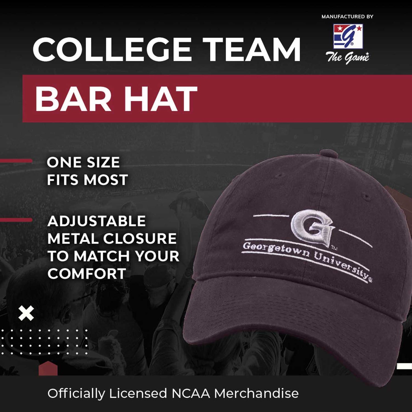 Georgetown Hoyas NCAA Adult Bar Hat - Navy