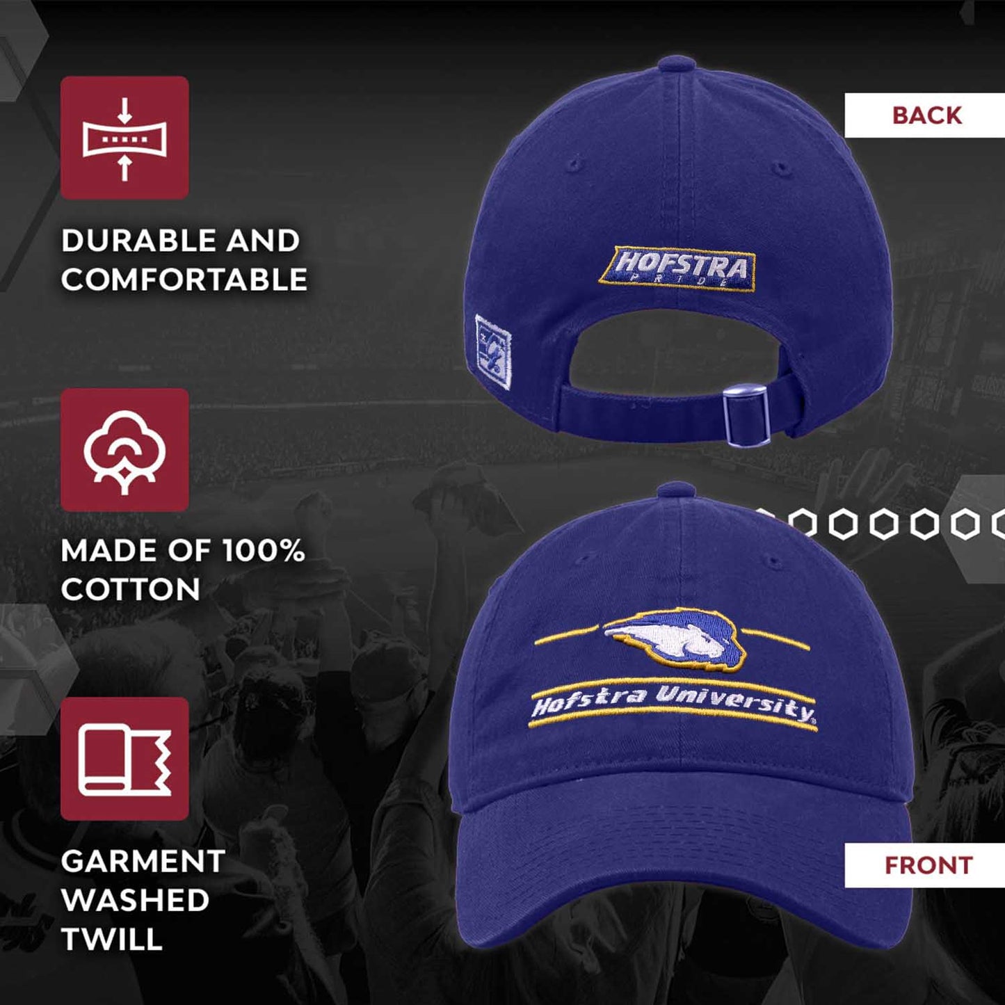 Hofstra Pride NCAA Adult Bar Hat - Royal