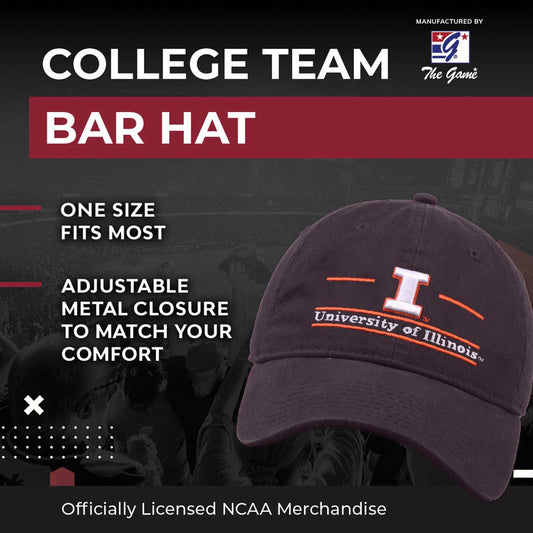 Illinois Fighting Illini Illinois Garment Washed Bar Hat - Navy