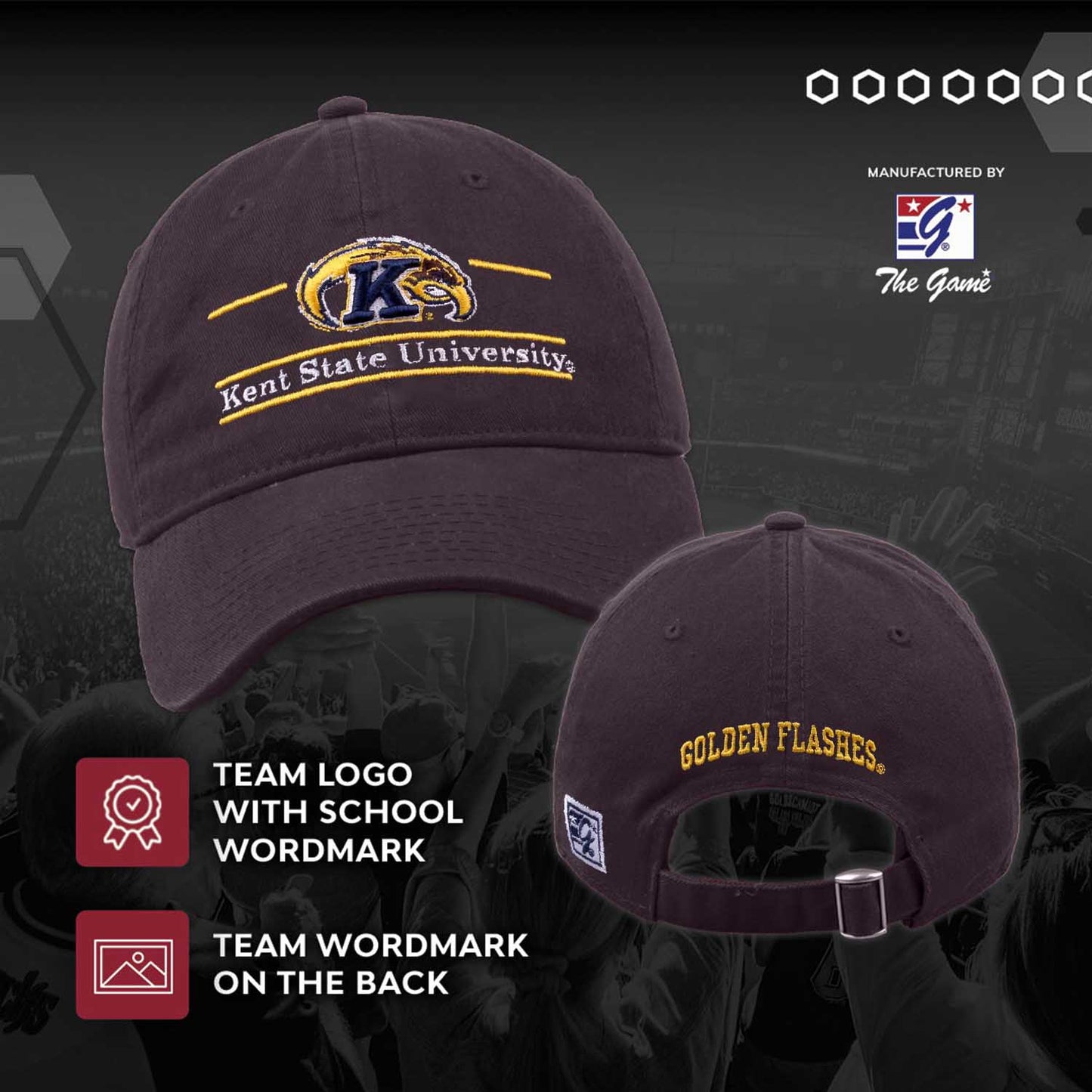 Kent State Golden Flashes NCAA Adult Bar Hat - Navy