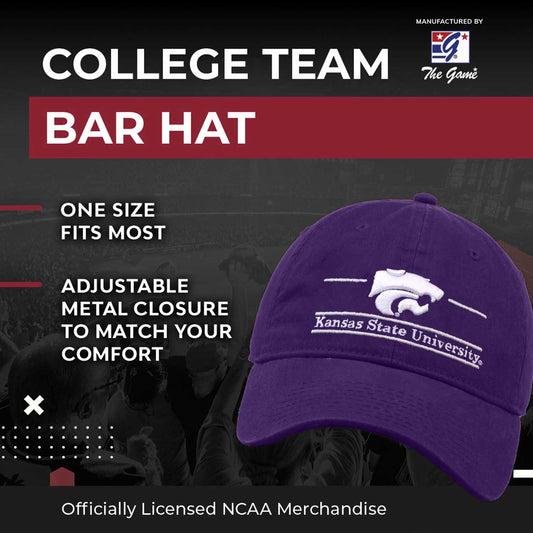 Kansas State Wildcats  NCAA Garment Washed Bar Hat - Purple