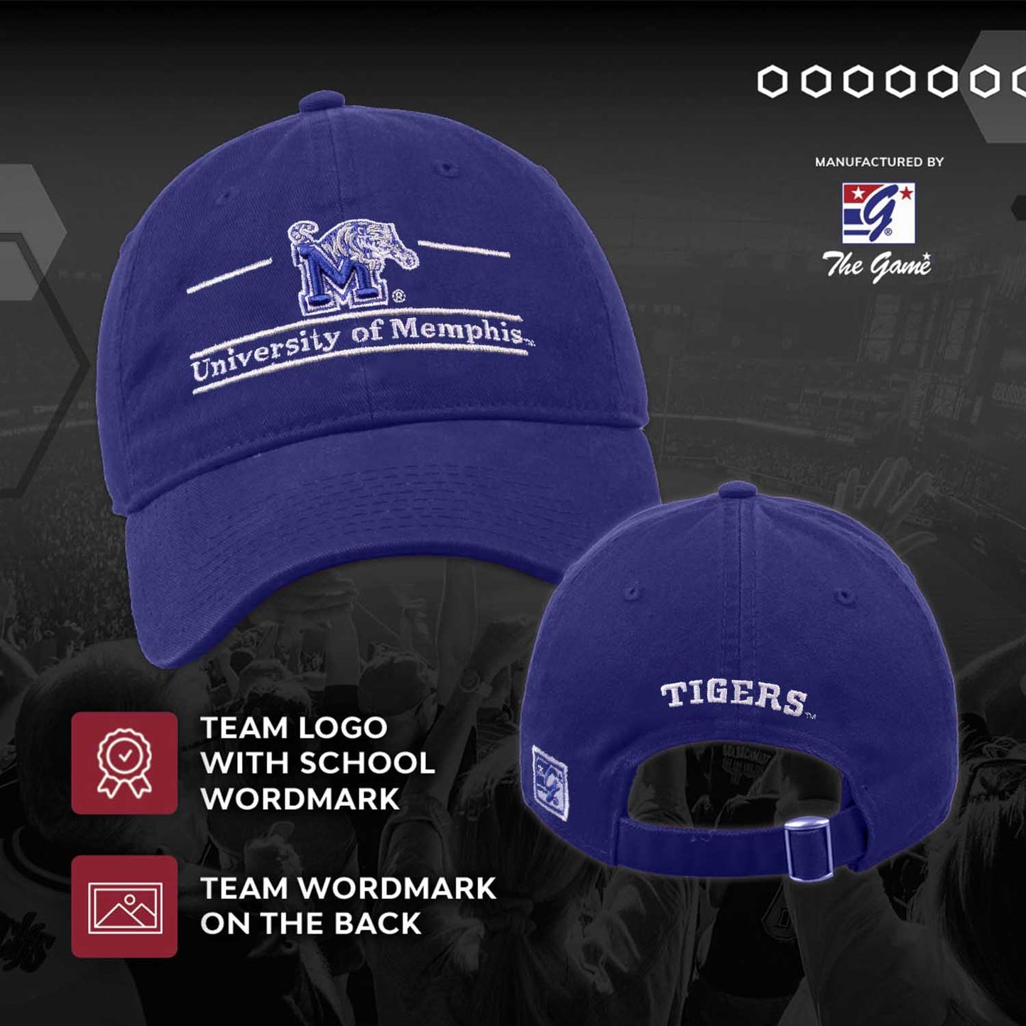 Memphis  Tigers NCAA Adult Bar Hat - Royal