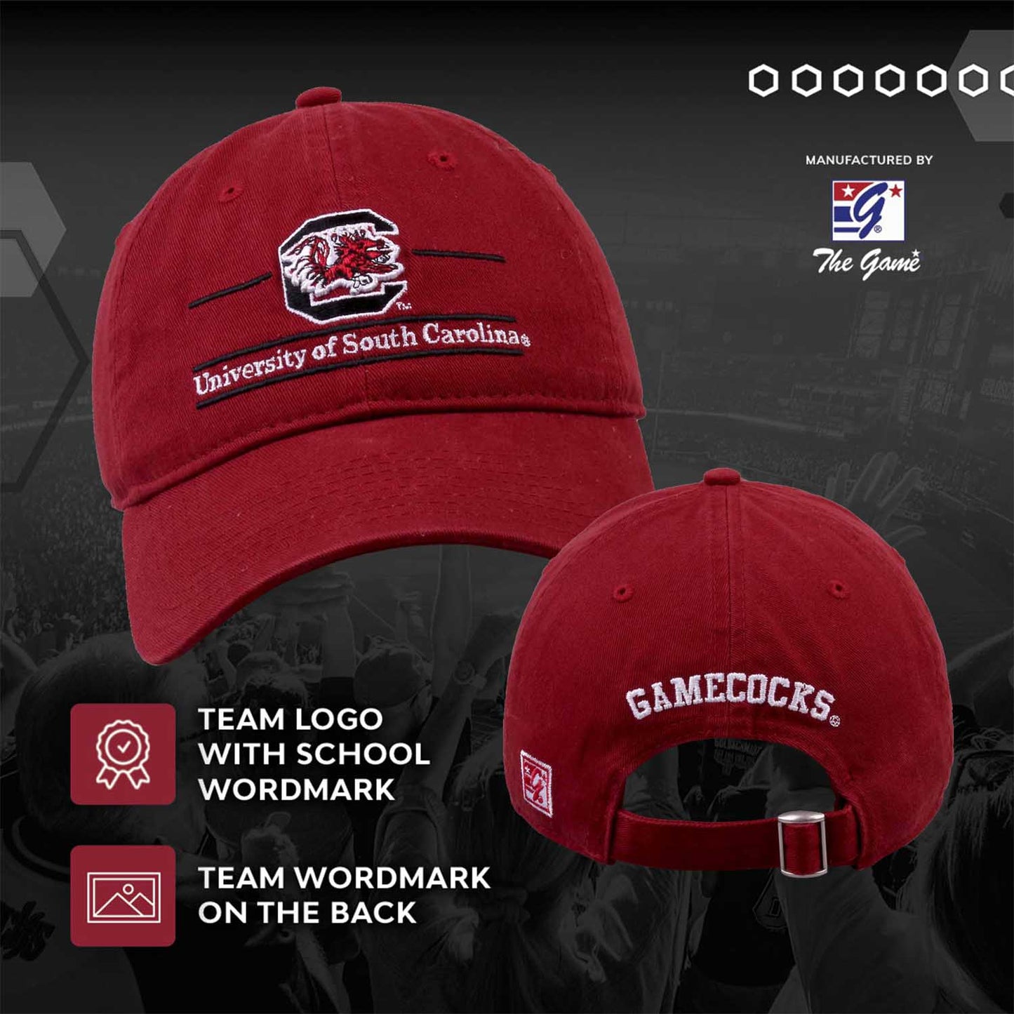 South Carolina Gamecocks NCAA Adult Bar Hat - Cardinal