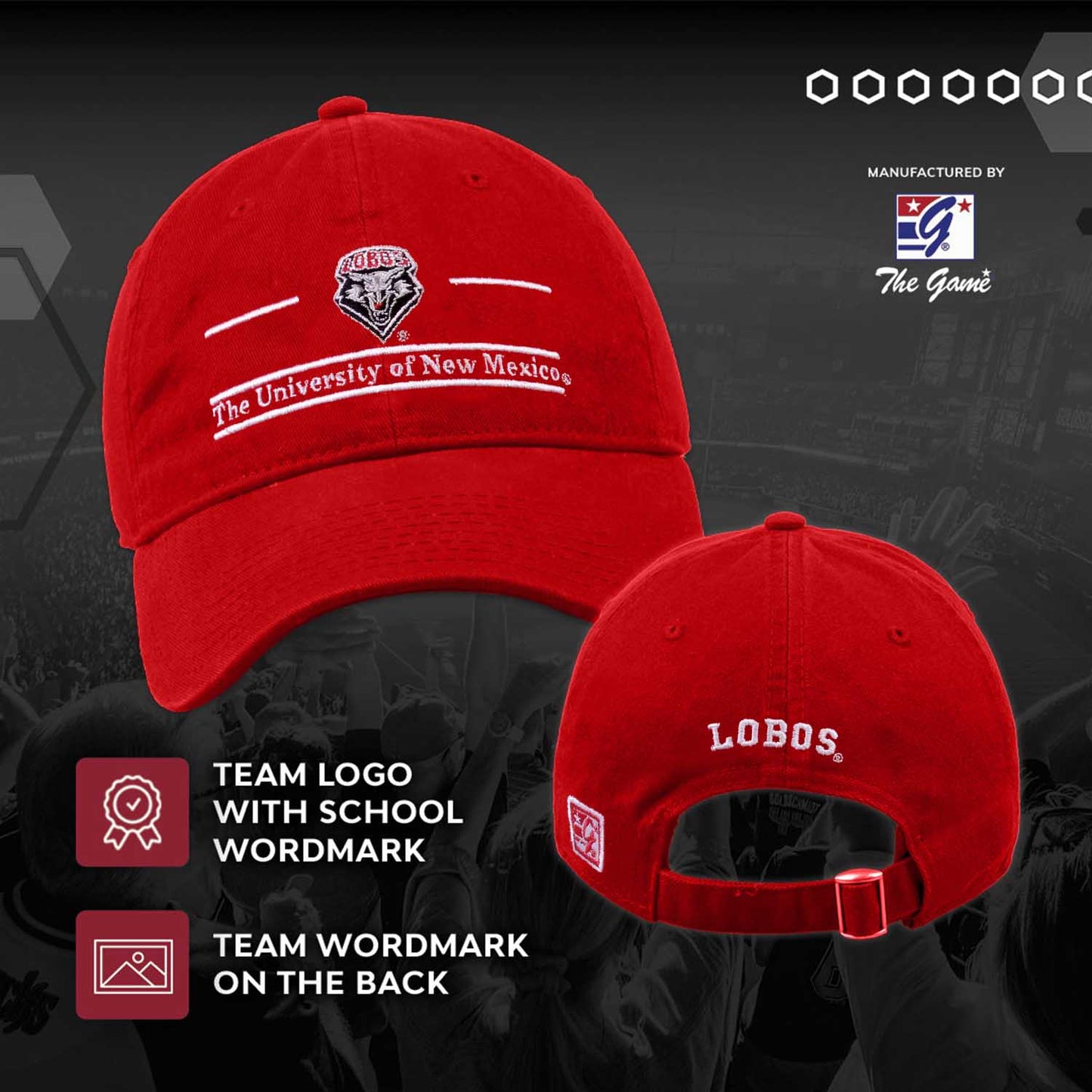 New Mexico Lobos NCAA Adult Bar Hat - Red