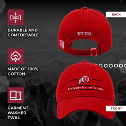 Utah Utes NCAA Adult Bar Hat - Red