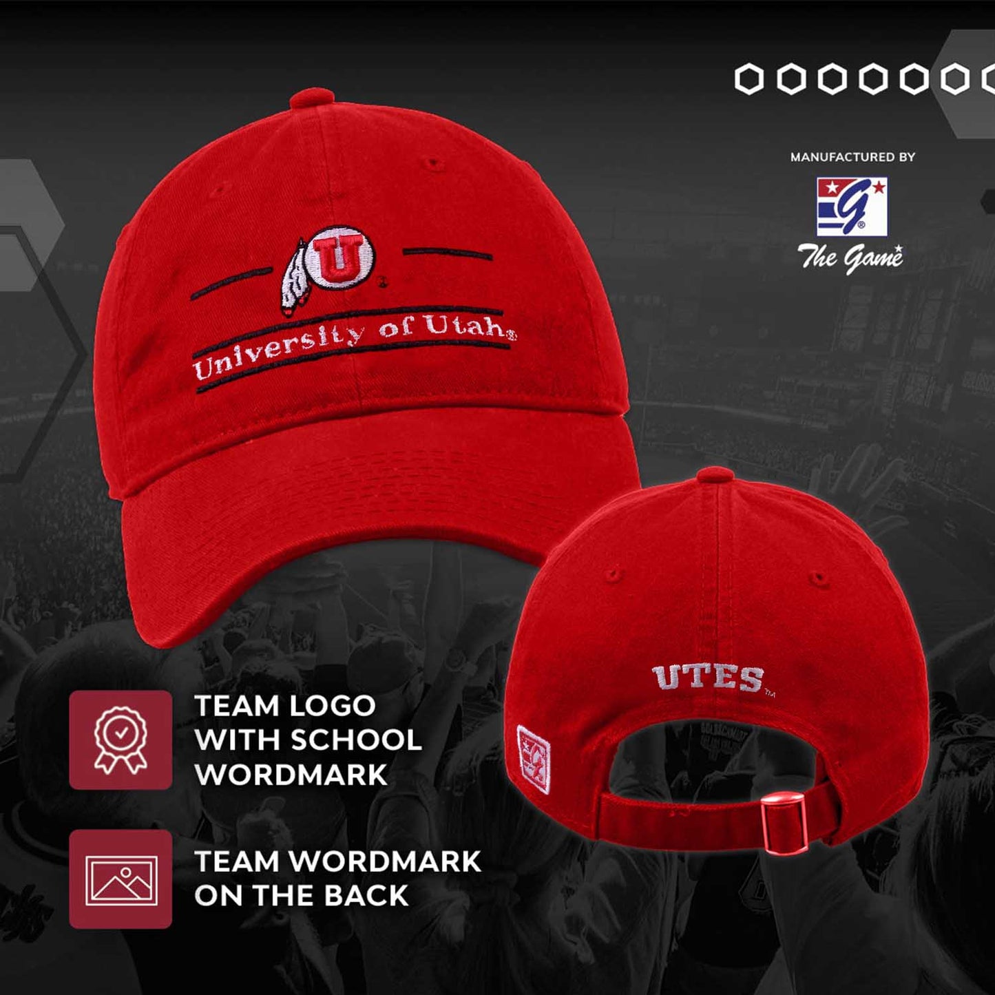Utah Utes NCAA Adult Bar Hat - Red