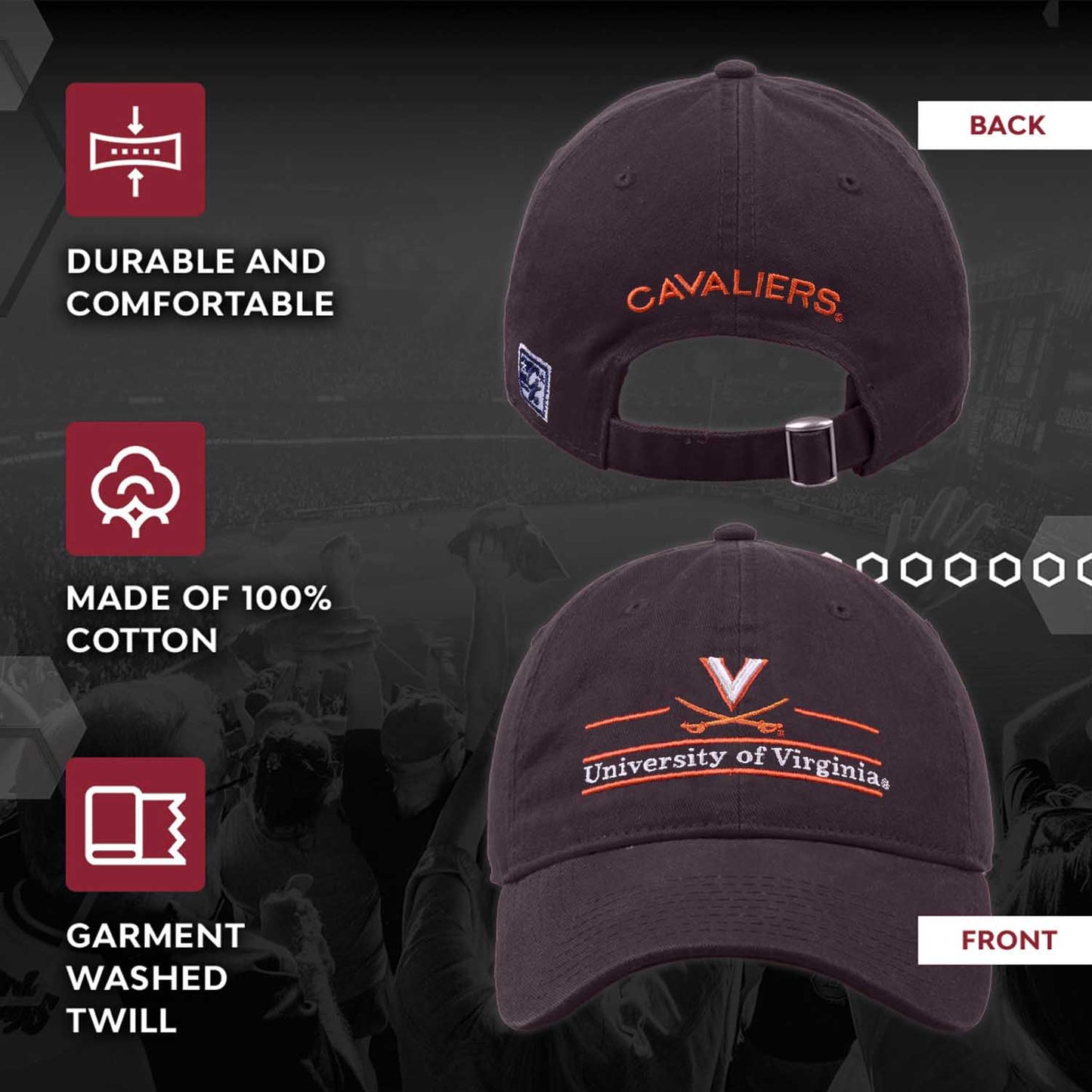 Virginia Cavaliers NCAA Adult Bar Hat - Navy