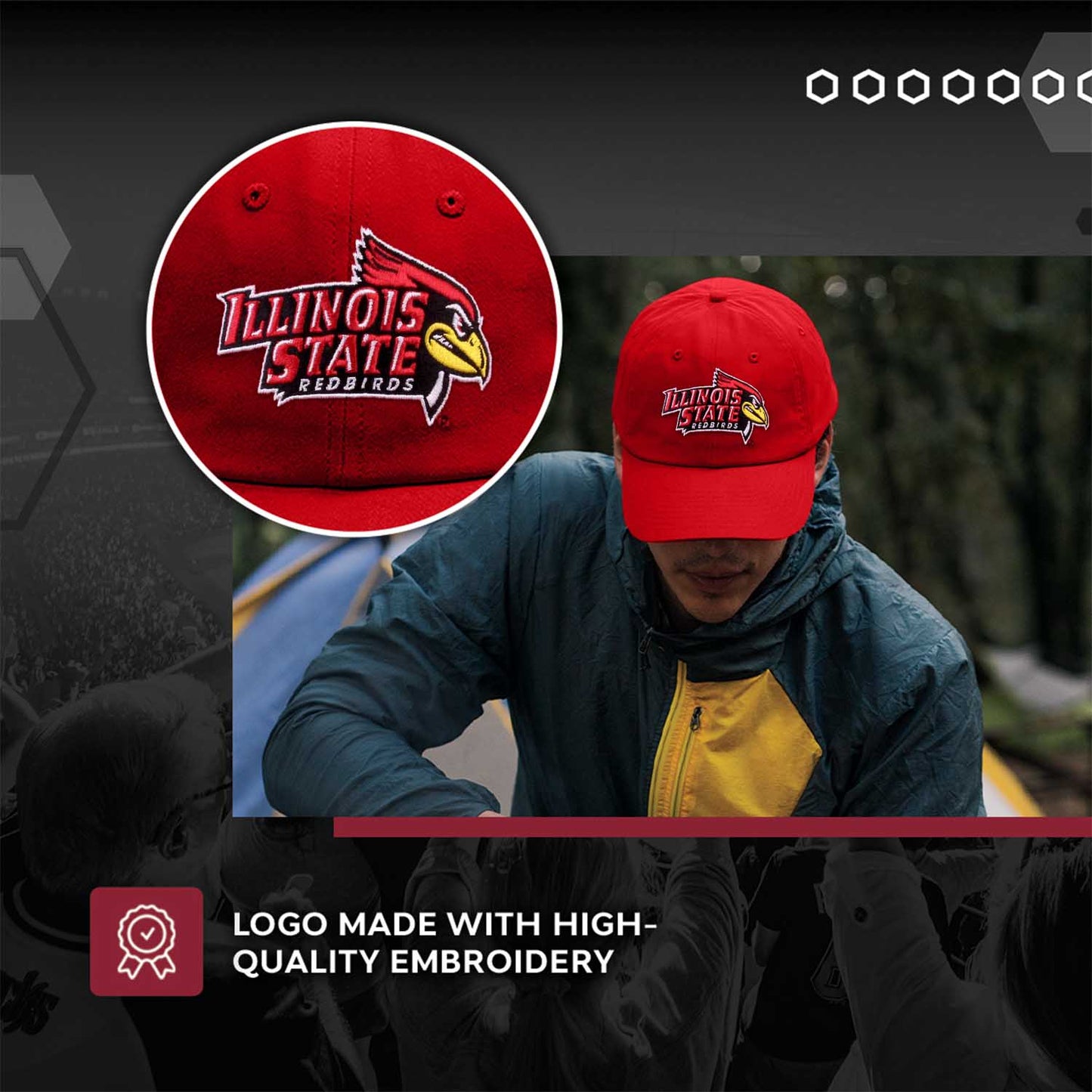 Illinois State Redbirds NCAA Adult Relaxed Fit Logo Hat - Red