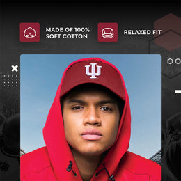 Indiana Hoosiers NCAA Adult Relaxed Fit Logo Hat - Cardinal