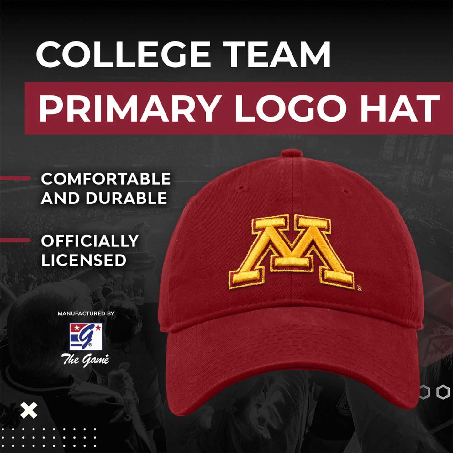 Minnesota Golden Gophers NCAA Adult Relaxed Fit Logo Hat - Maroon