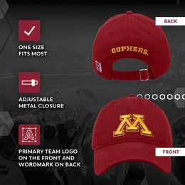 Minnesota Golden Gophers NCAA Adult Relaxed Fit Logo Hat - Maroon