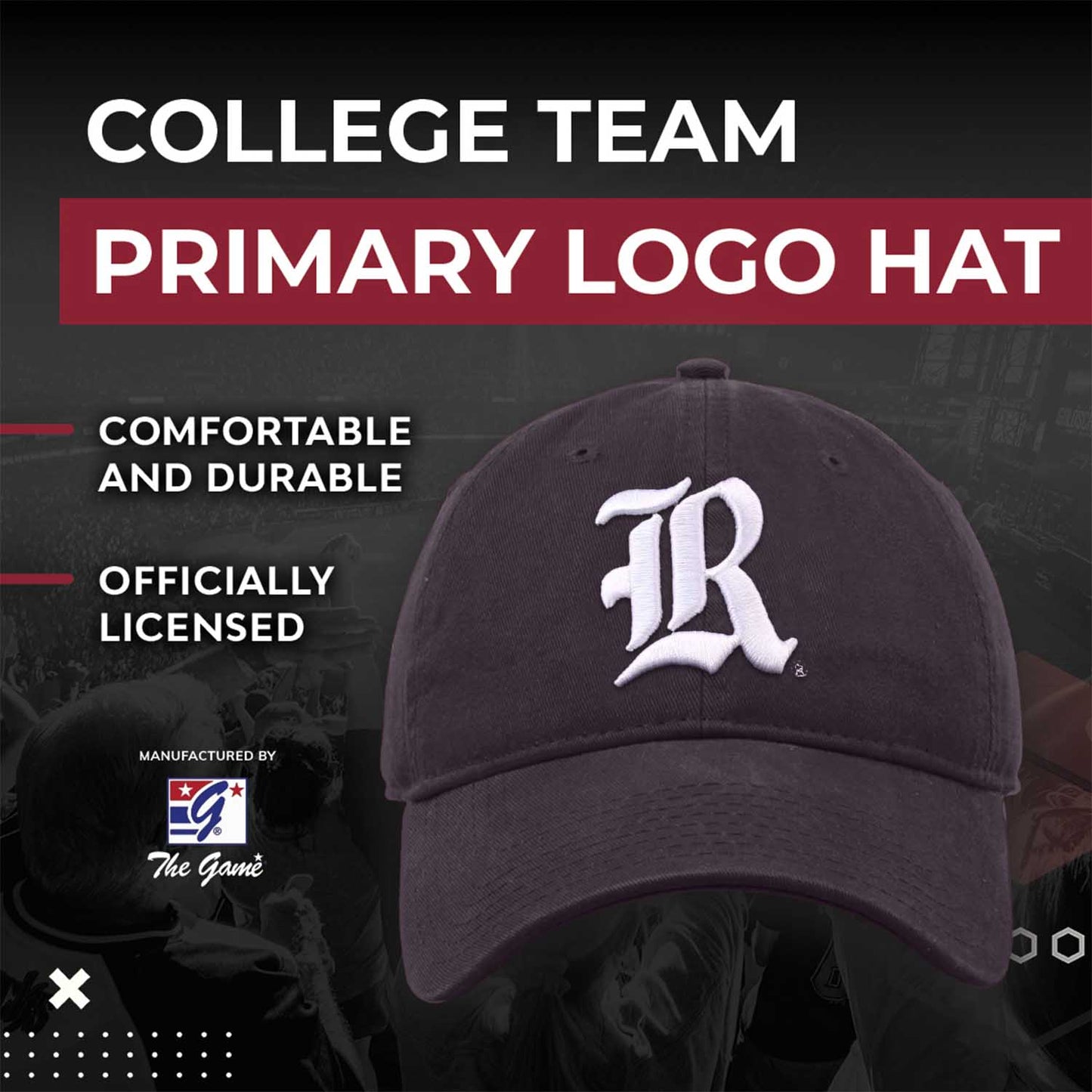Rice Owls NCAA Adult Relaxed Fit Logo Hat - Navy