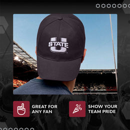 Utah State Aggies NCAA Adult Relaxed Fit Logo Hat - Navy
