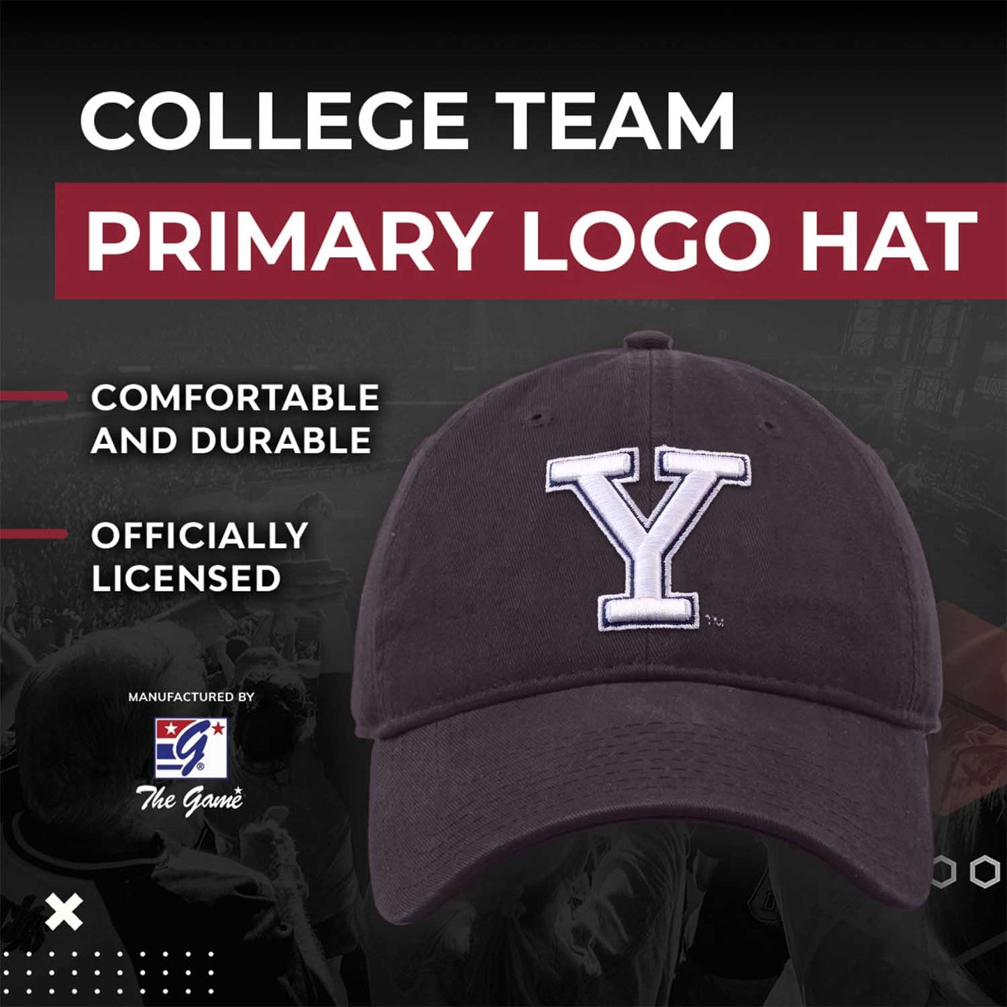 Yale Bulldogs NCAA Adult Relaxed Fit Logo Hat - Navy