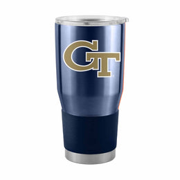 Georgia Tech Yellowjackets NCAA University 30oz Stainless Steel Vacuum Insulated Game Day Tumbler with Silicone Grip - Navy