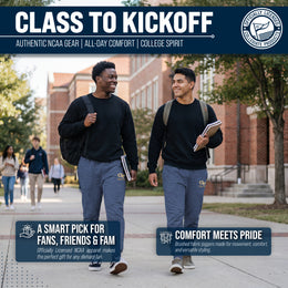 Georgia Tech Yellowjackets NCAA Men’s University Cloud Jersey Performance Jogger Pants with Drawstring Waistband - Navy Heather