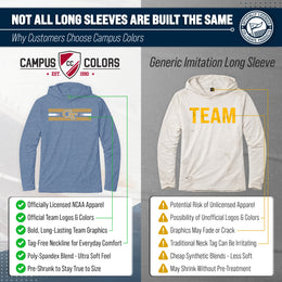 Georgia Tech Yellowjackets NCAA Unisex Scholarship Cloud Jersey Performance Hooded Long Sleeve Tee - Navy Heather