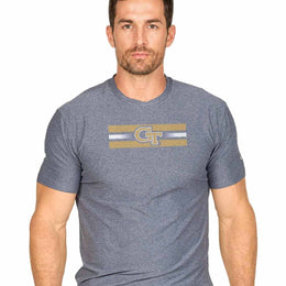 Georgia Tech Yellowjackets Georgia Tech Yellow Jackets Scholarship Cloud Jersey Short Sleeve Tee - Navy Heather