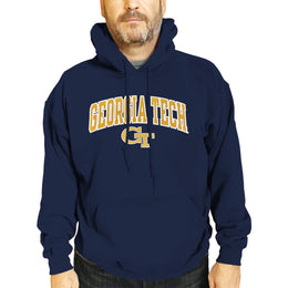 Georgia Tech Yellowjackets NCAA Adult Tackle Twill Hooded Sweatshirt - Navy