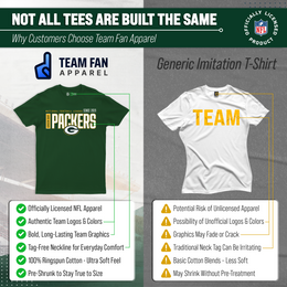 Green Bay Packers  NFL Shirt Men Women Unisex Tag-Free Cotton Gameday Tee - Forest Green